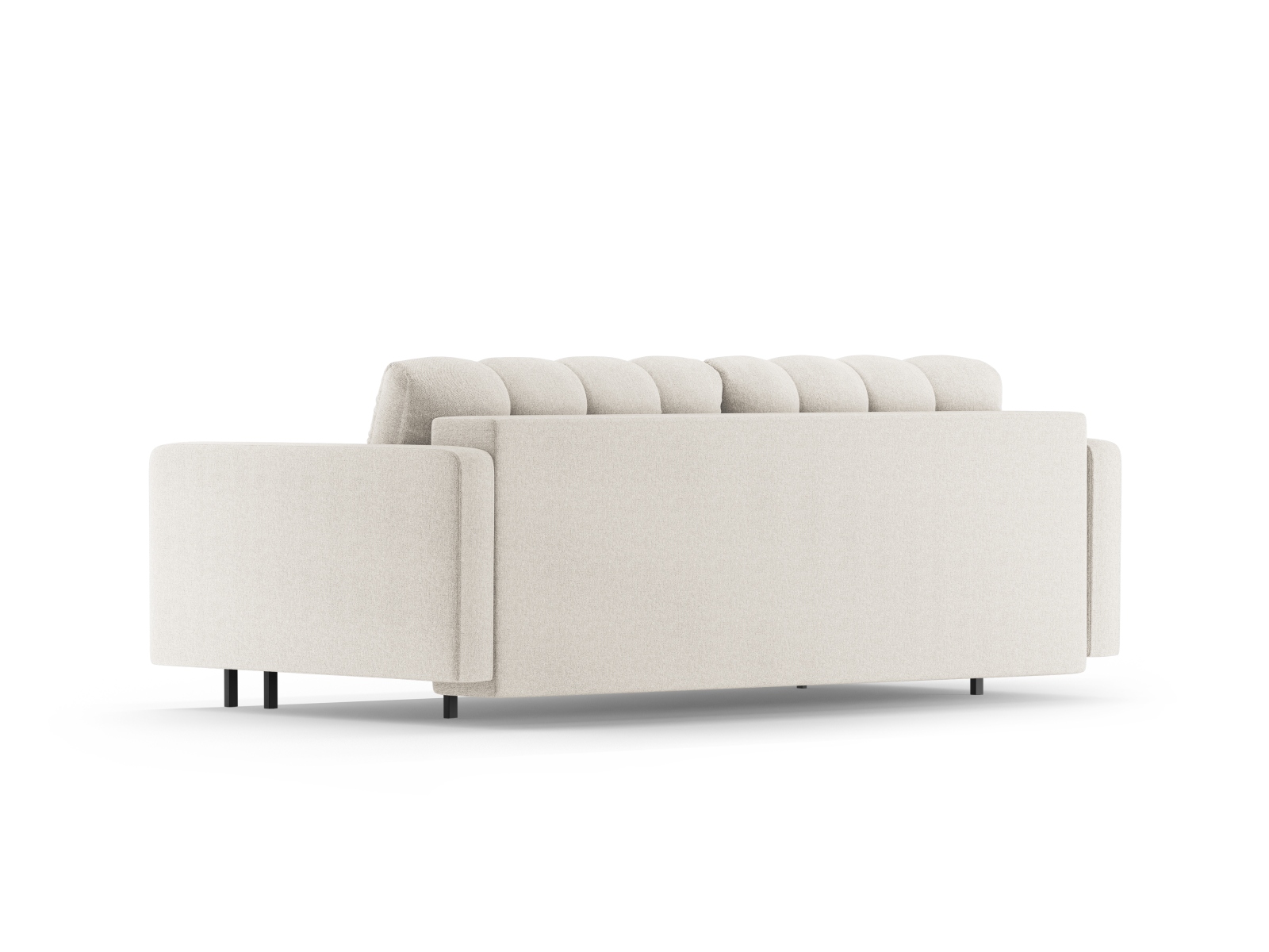 Cosmopolitan Design Schlafsofa Bali 3-Sitzer mit Bettkasten Strukturierter Stoff Neve Helles Beige