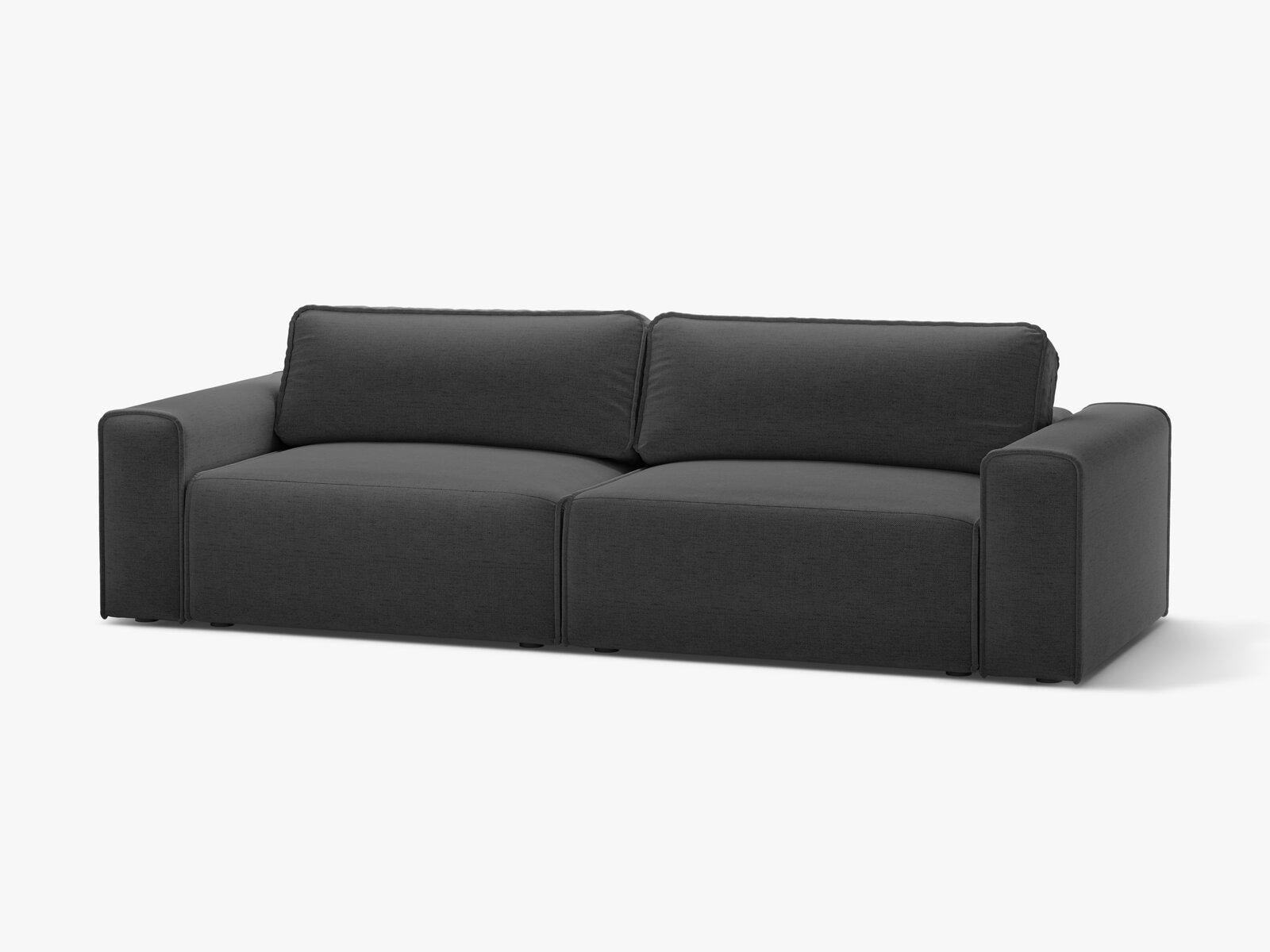 Micadoni Sofa Victor 3-Sitzer mit Schlaffunktion Strukturierter Stoff Anthrazit