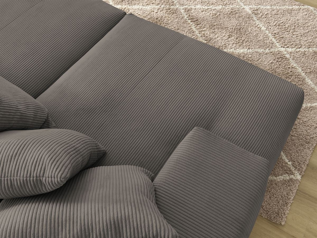 Bobochic Voltaire Sofa 4-Sitzer 248 × 170 cm Cordsamt Taupe
