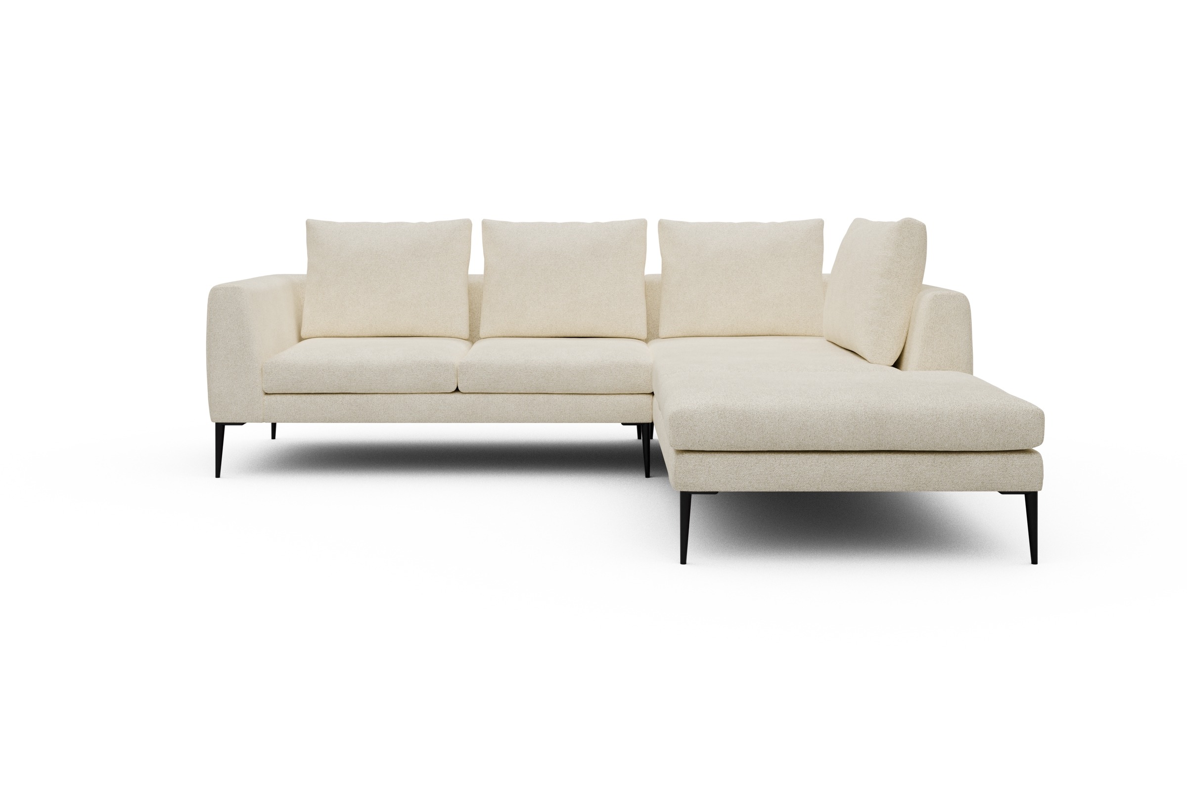 Skandi Home Ecksofa Paul Relax-Ecke rechts mit 2-Sitzer Boucle-Off-White moebelfaktor