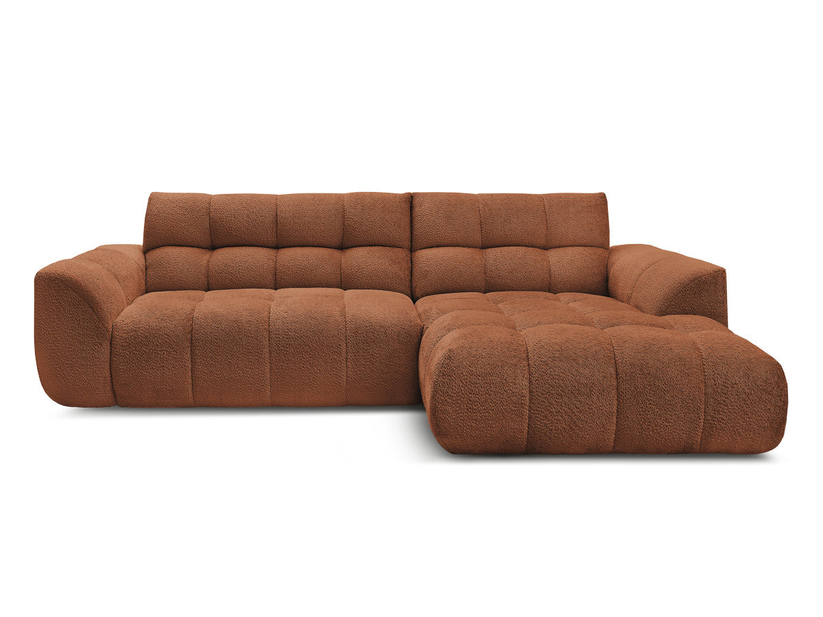 Bobochic Jaya Ecksofa Chenille Orange Ecke rechts