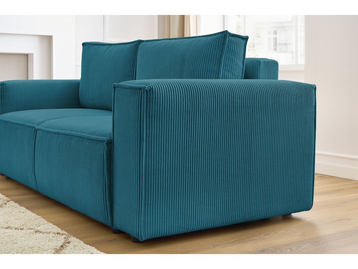 Bobochic Nihad Sofa 2-Sitzer Cordsamt Dunkelblau