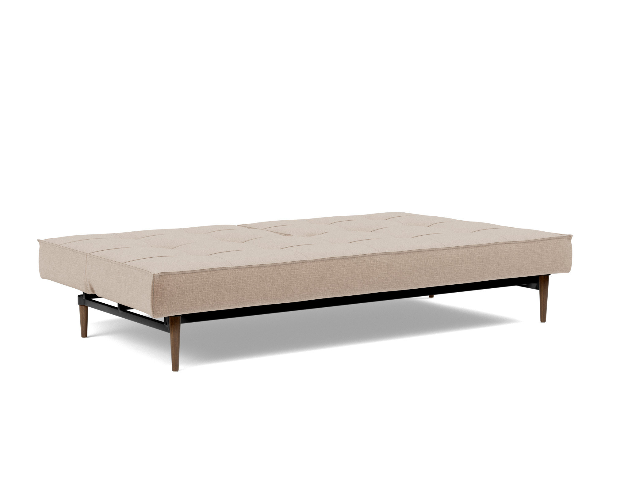 Schlafsofa Splitback Chenille Esina 417-Mocha Beine Styletto Eiche dunkel