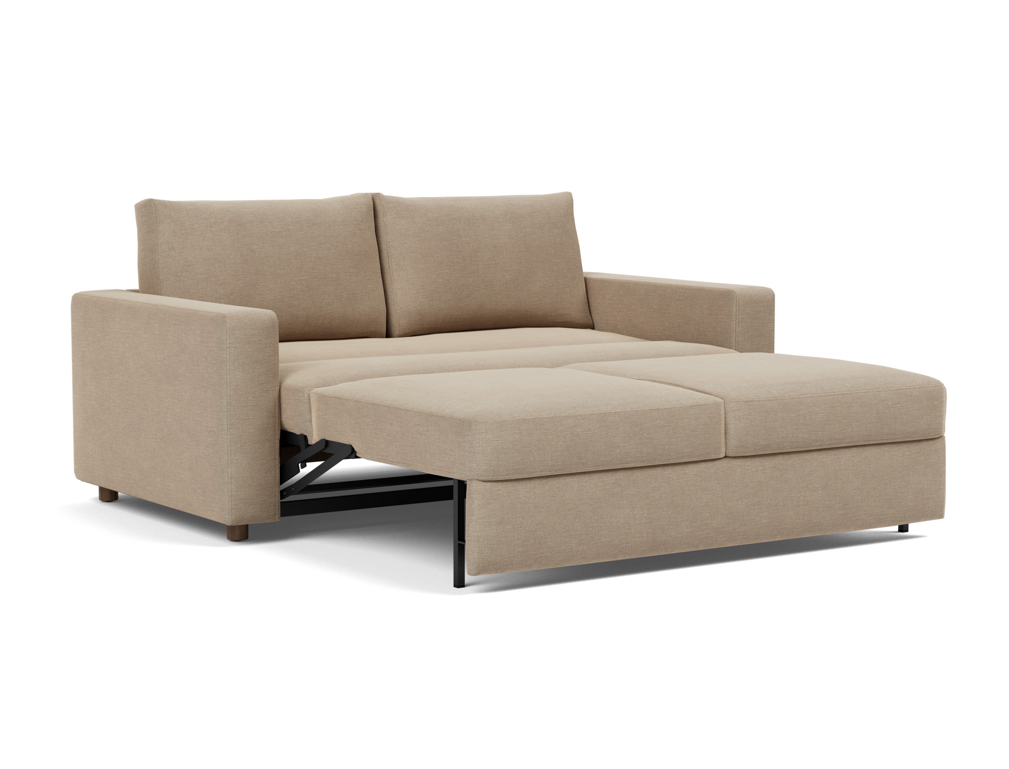 Schlafsofa Neah mit Standard-Armlehnen 160 Flachgewebe Phobos 587-Mocha