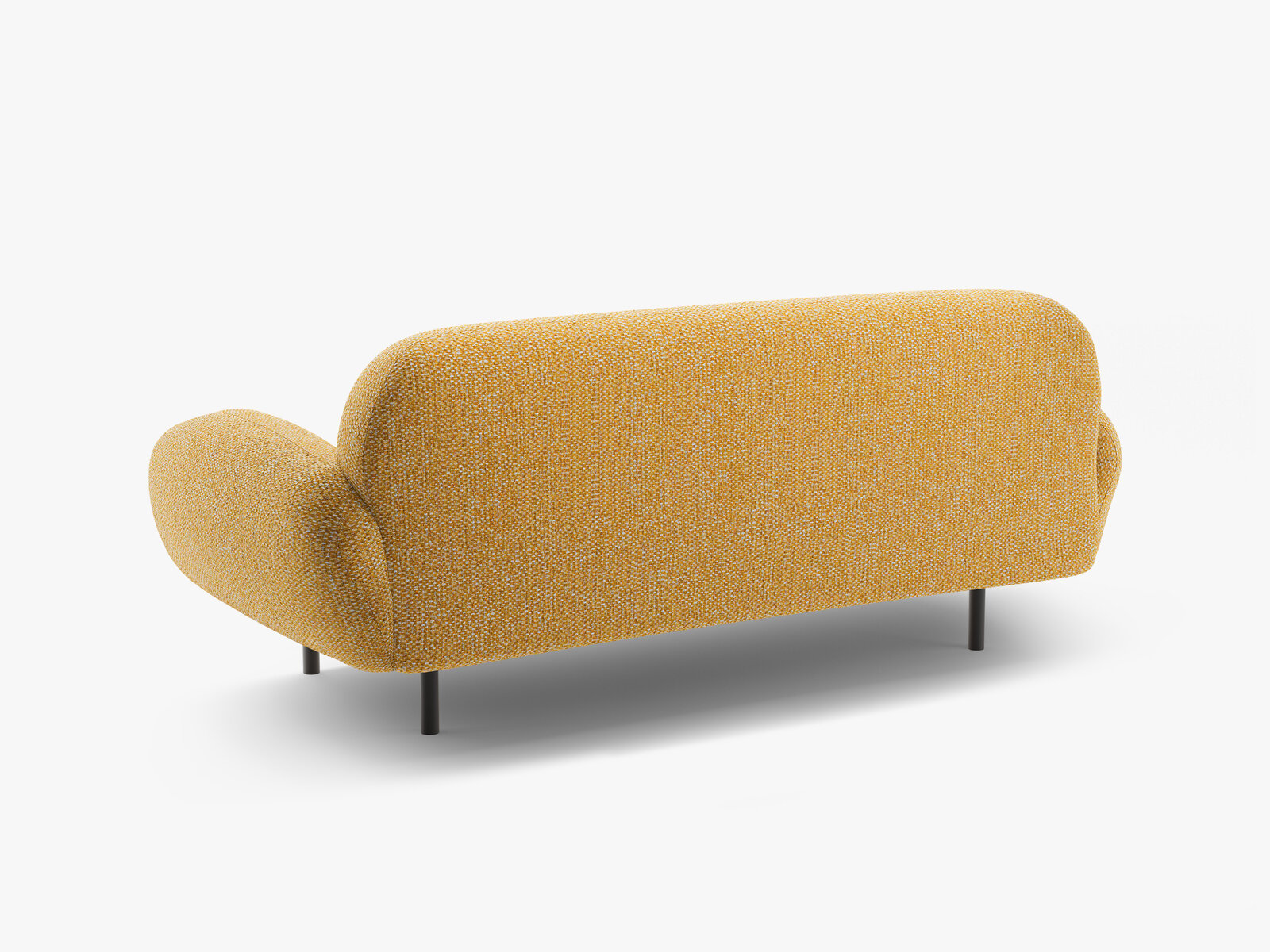 Micadoni Sofa Poppy 2-Sitzer große Version Chenille Silencio Senf