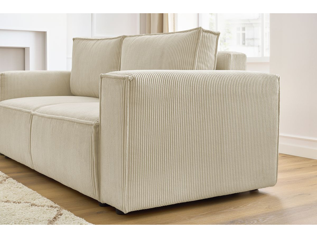 Bobochic Nihad Sofa 2-Sitzer Cordsamt Beige