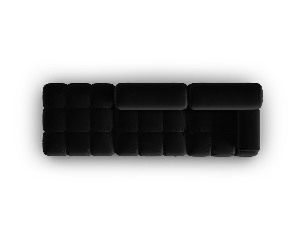 Cosmopolitan Design Modulares Sofa Cortina 4-Sitzer Samt Bluvel Schwarz Links