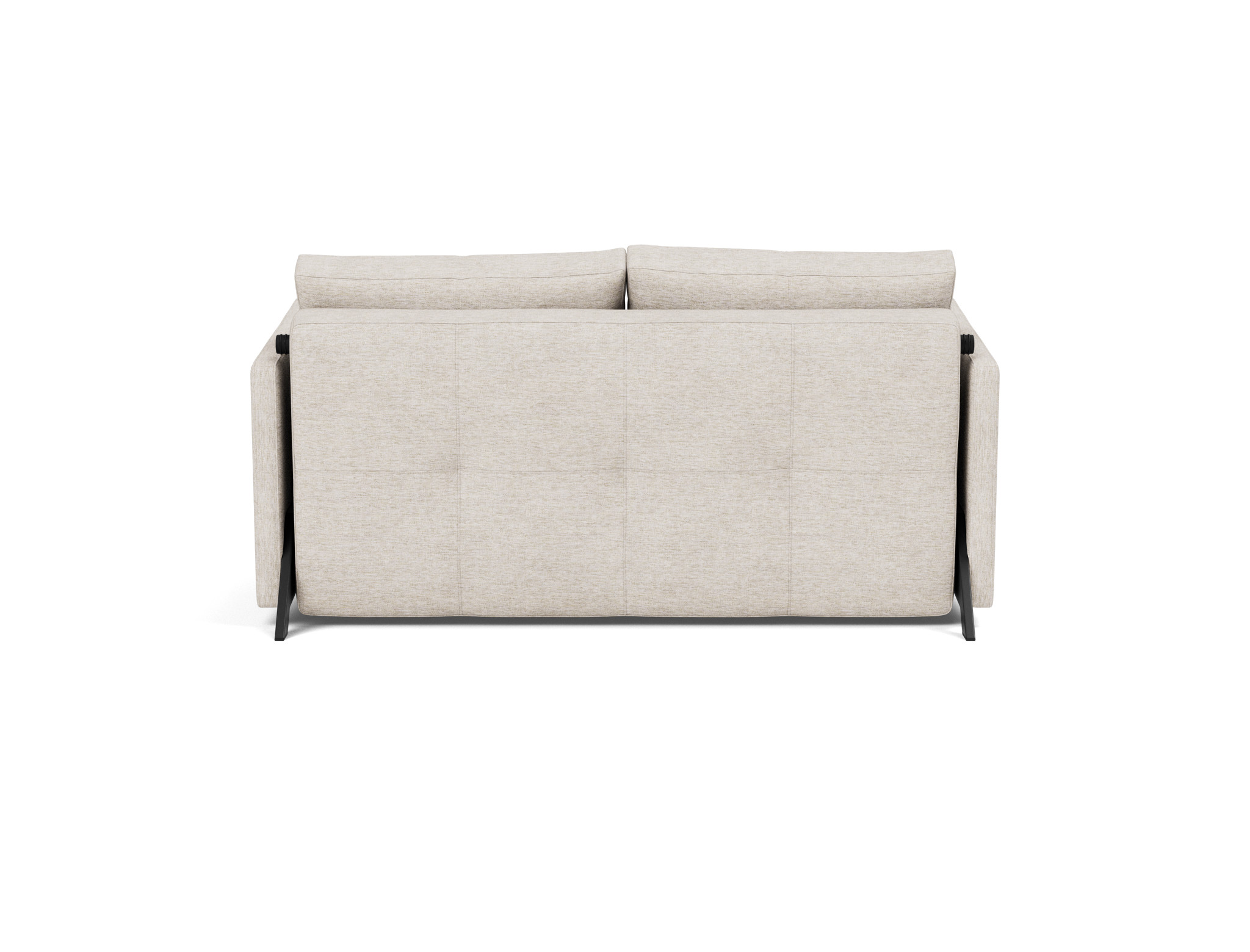 Schlafsofa Cubed mit Armlehnen 140 Chenille Yuveno 470-Natural