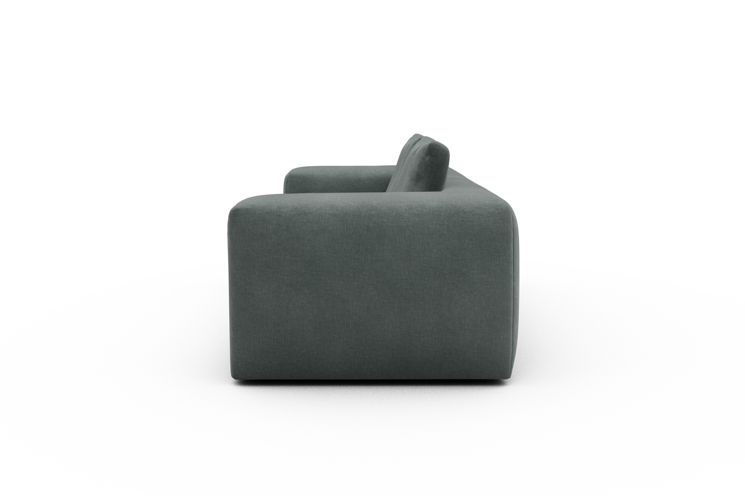 Sofa Fred 3-Sitzer Smooth-Silver-Grey