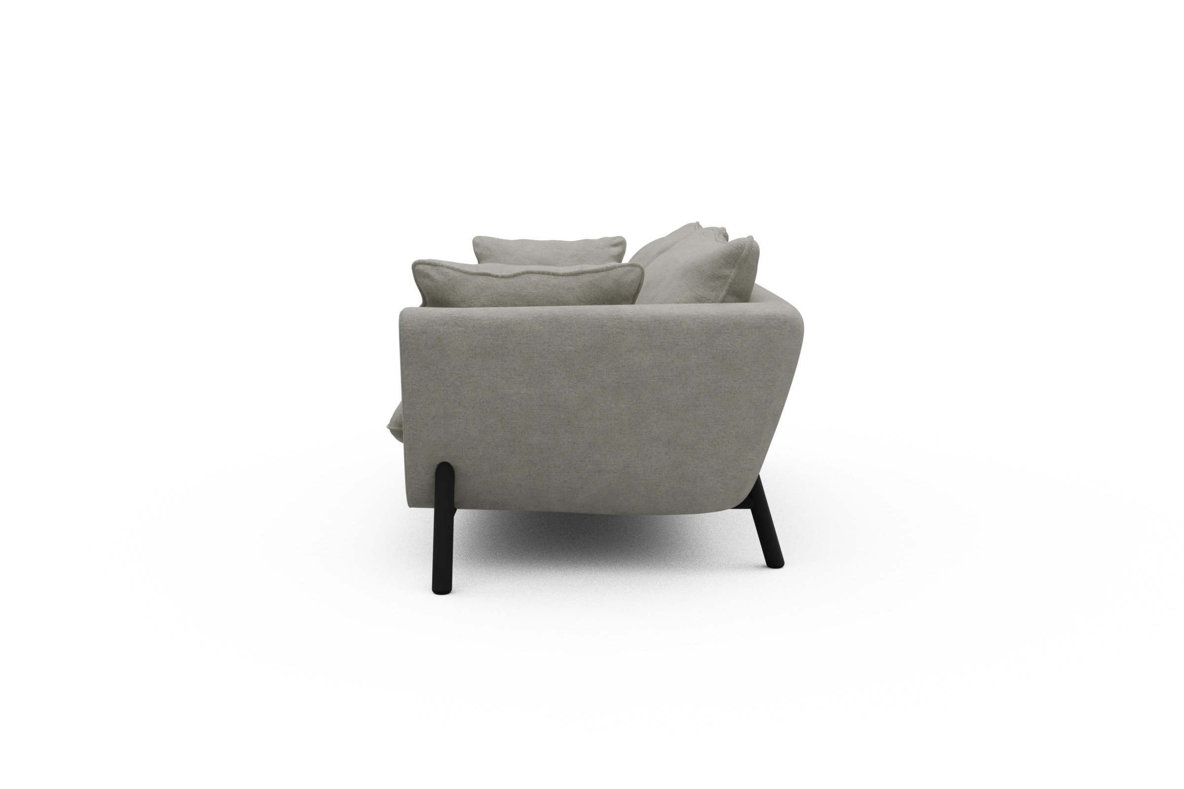 Sofa Emil PREMIUM 2-Sitzer Beinfarbe Eiche Schwarz Carreno-Moon-Stone-White