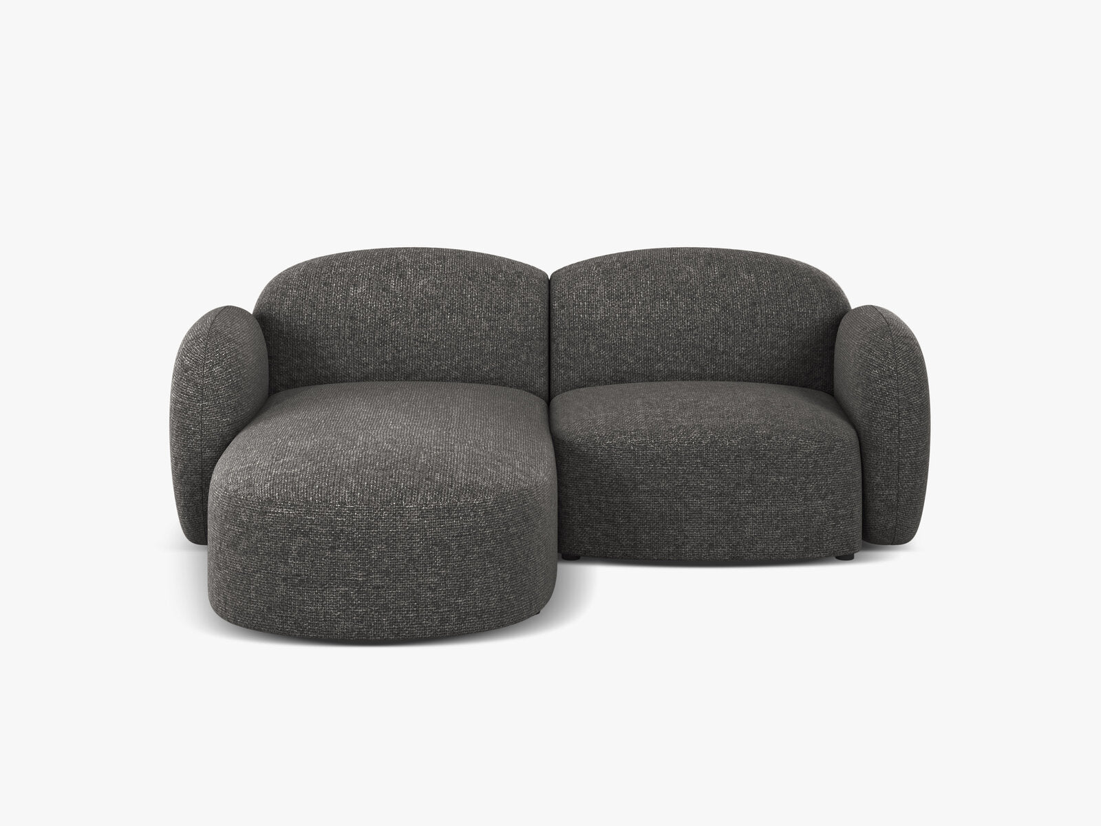 Micadoni Ecksofa Blair 3-Sitzer Links Chenille Eden Dunkelgrau