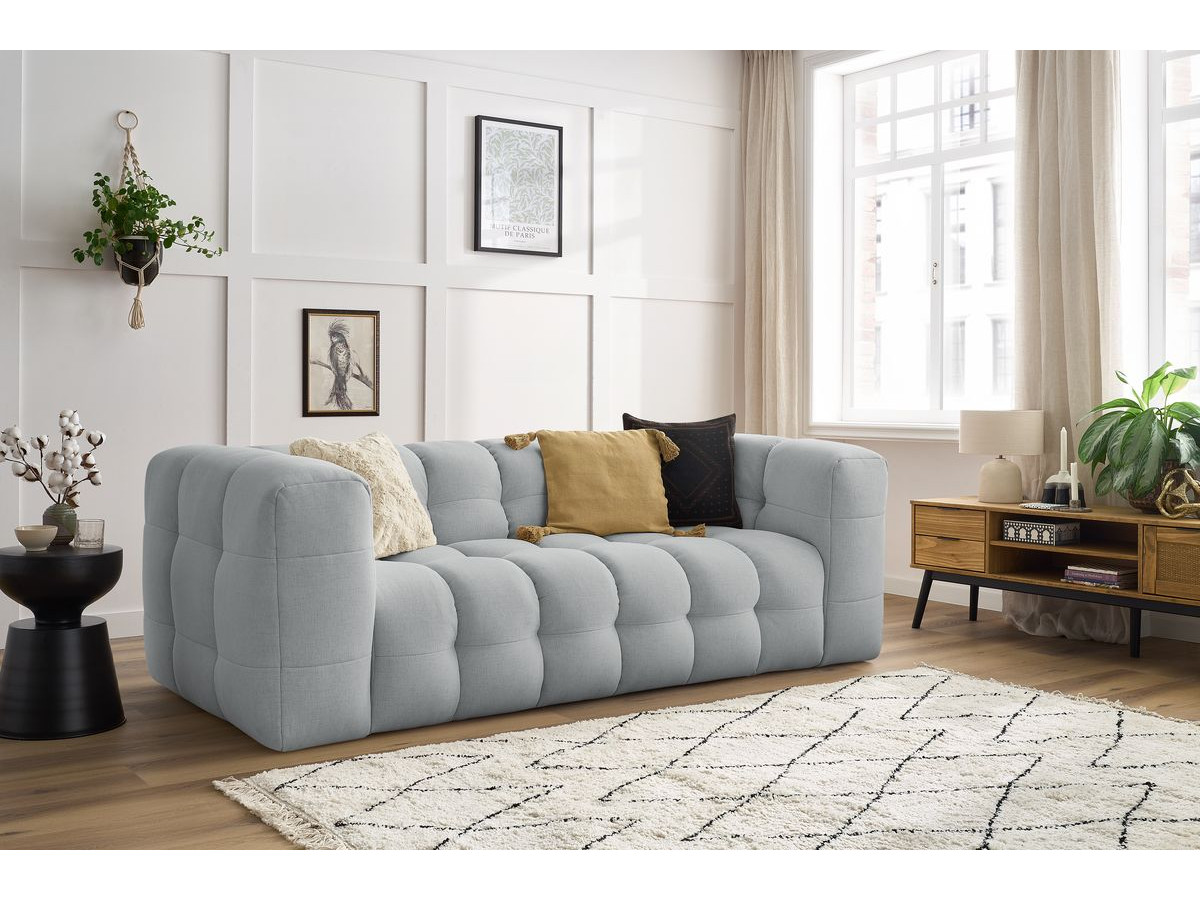 Bobochic Cloud Sofa 3-Sitzer Stoff Hellgrau