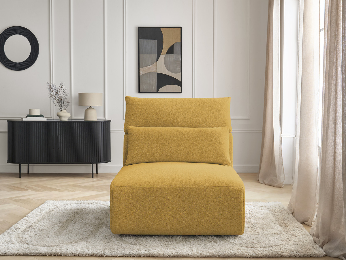 Bobochic Jana Sofamodul 1-Sitzer Melange-Stoff Gelb