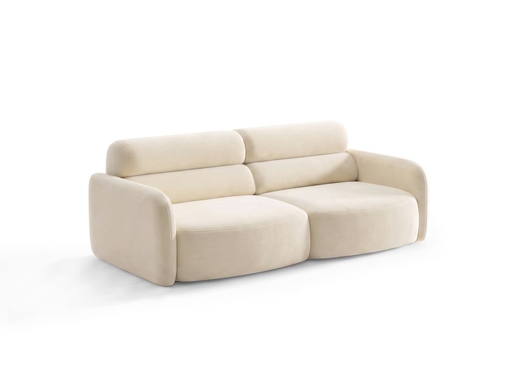 Cosmopolitan Design Sofa Malmo 3-Sitzer Samt Bluvel Helles Beige