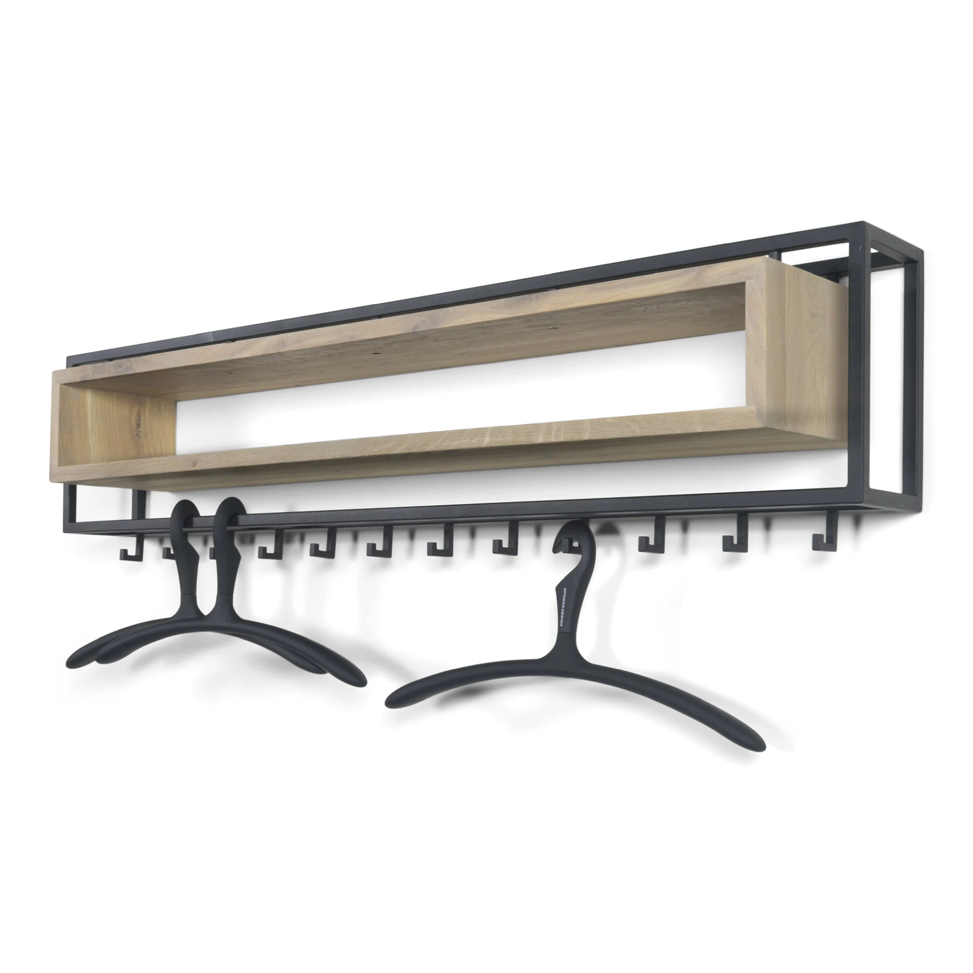 Spinder Design SCHOOL 120 Wandgarderobe - Schwarz / Eiche moebelfaktor