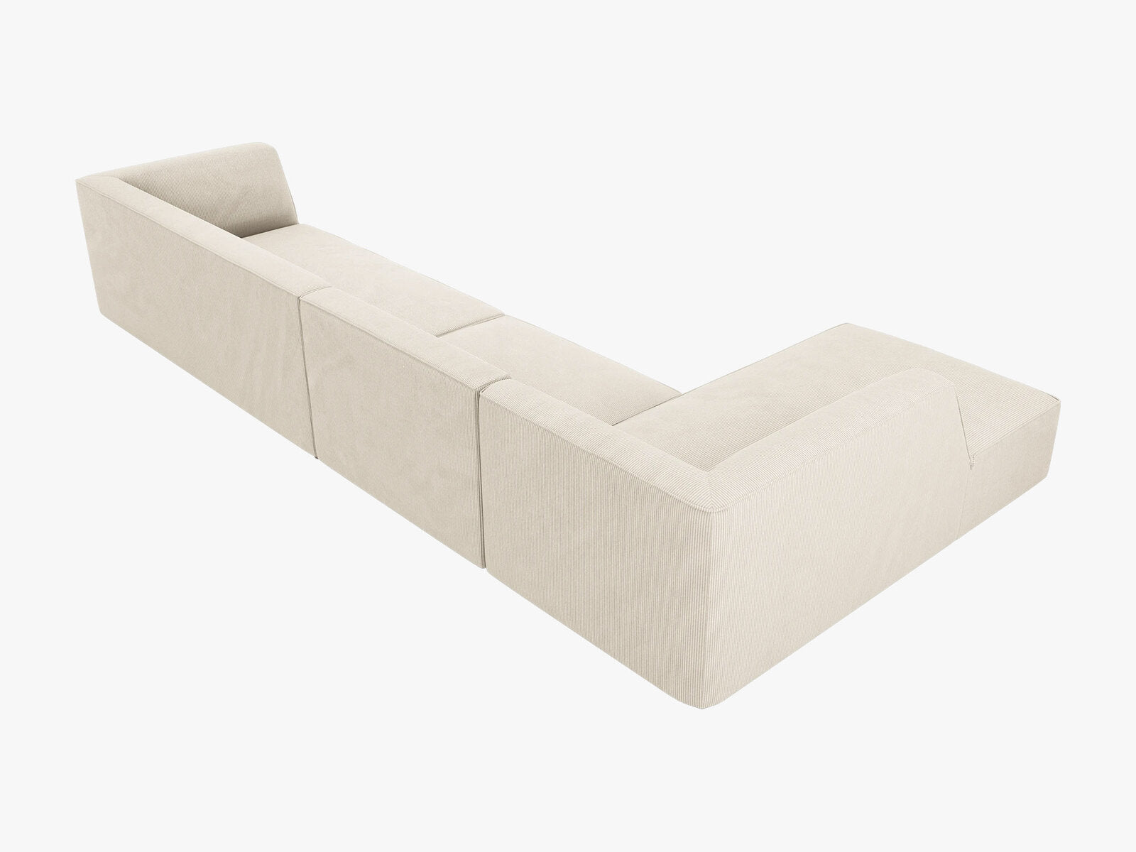 Micadoni Ecksofa Ruby 5-Sitzer Links Kord Scala Helles Beige