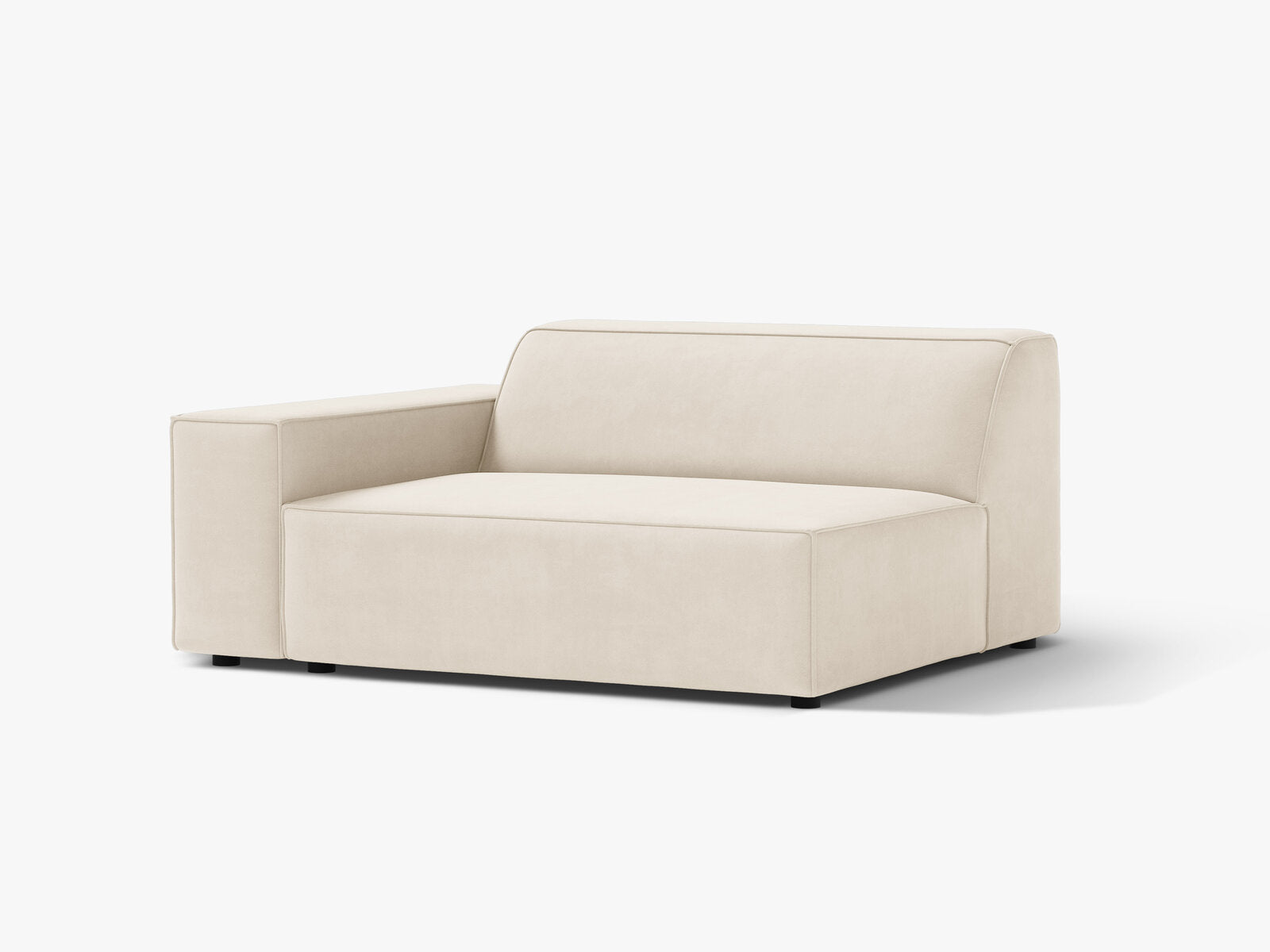 Micadoni Jodie Sofamodul XL Links Samt Bluvel Helles Beige