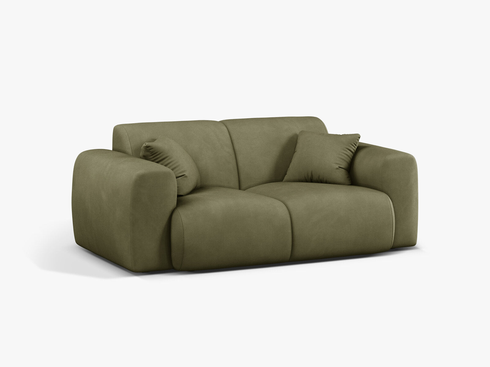 Micadoni Sofa Molino 2-Sitzer Strukturierter Stoff Rebel Hellgrün