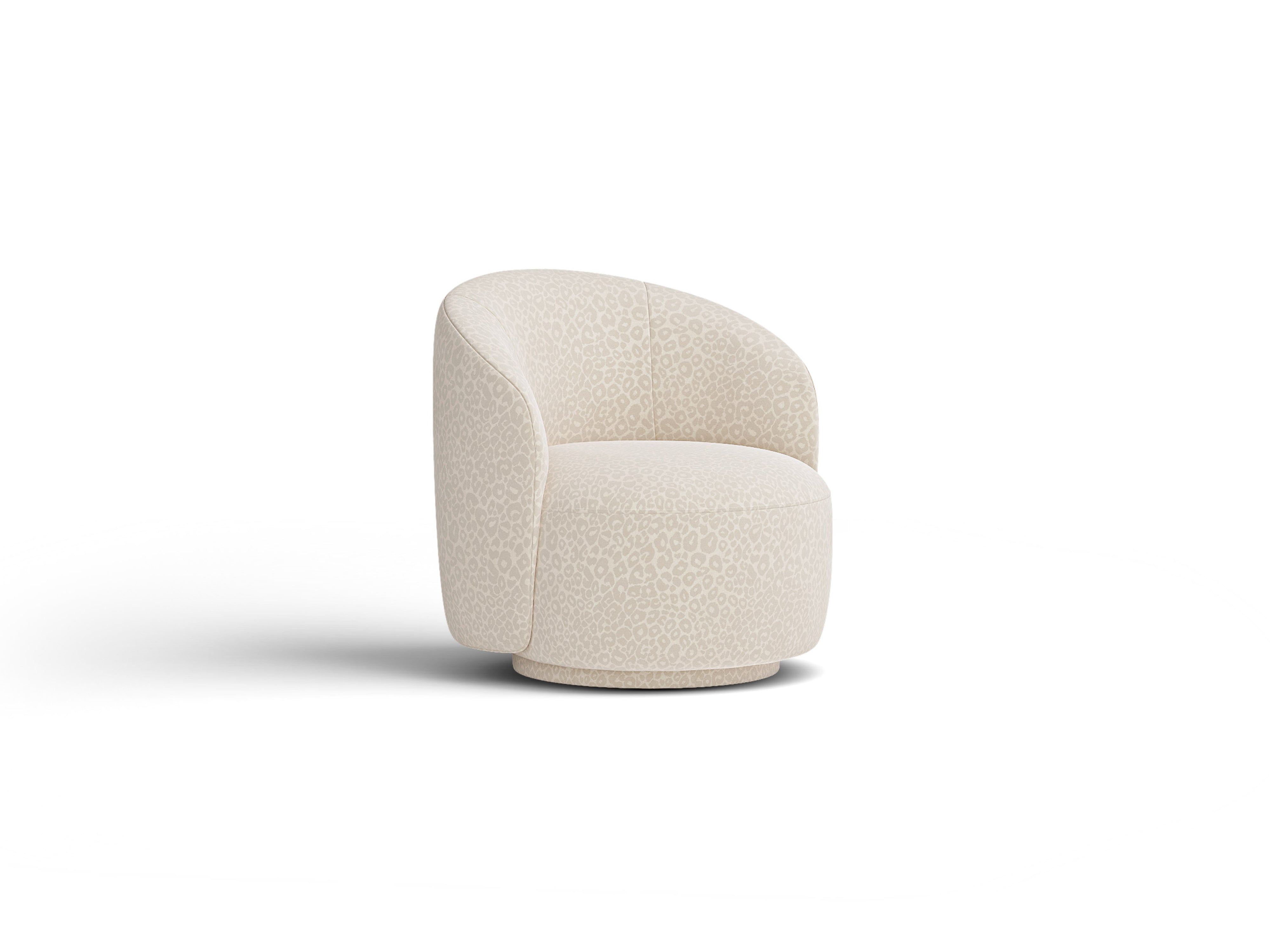 Micadoni drehbarer Sessel Letizia kleine Version Chenille Wild Beige