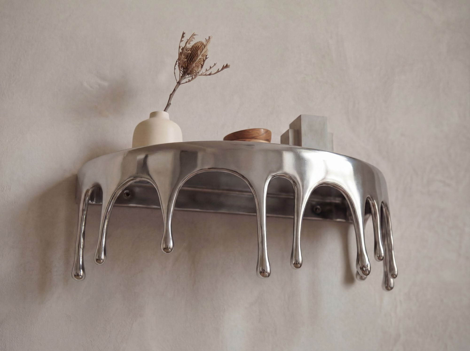 Wandregal Rodoy Aluminium Silber 35 × 17 × 20 cm