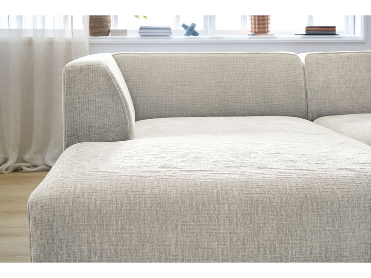 Bobochic Megeve Ecksofa Strukturstoff Beige Ecke links