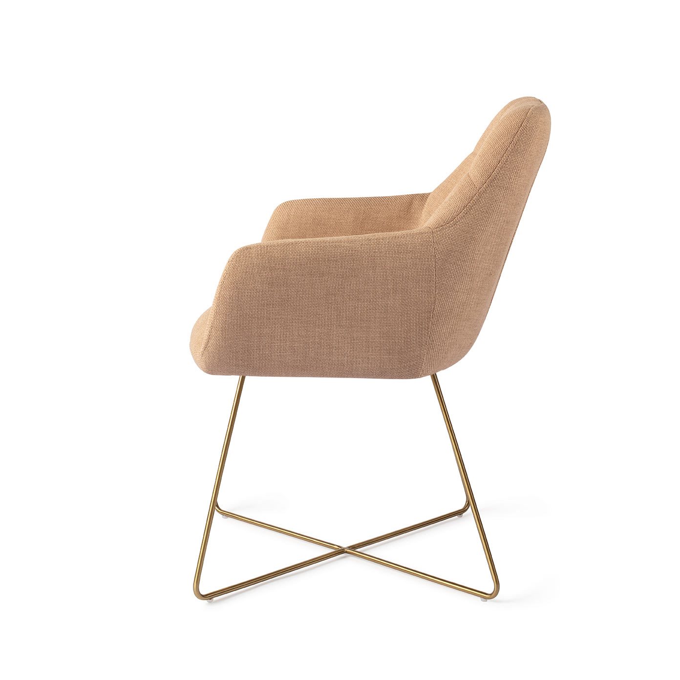 Jesper Home Esszimmerstuhl Noto Toasted-Toffee Cross Gold