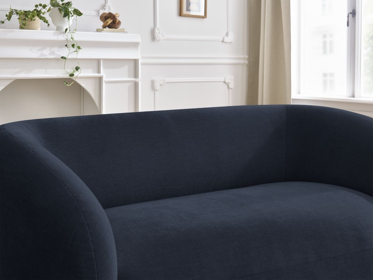 Bobochic Celine Sofa 2-Sitzer Stoff Dunkelblau