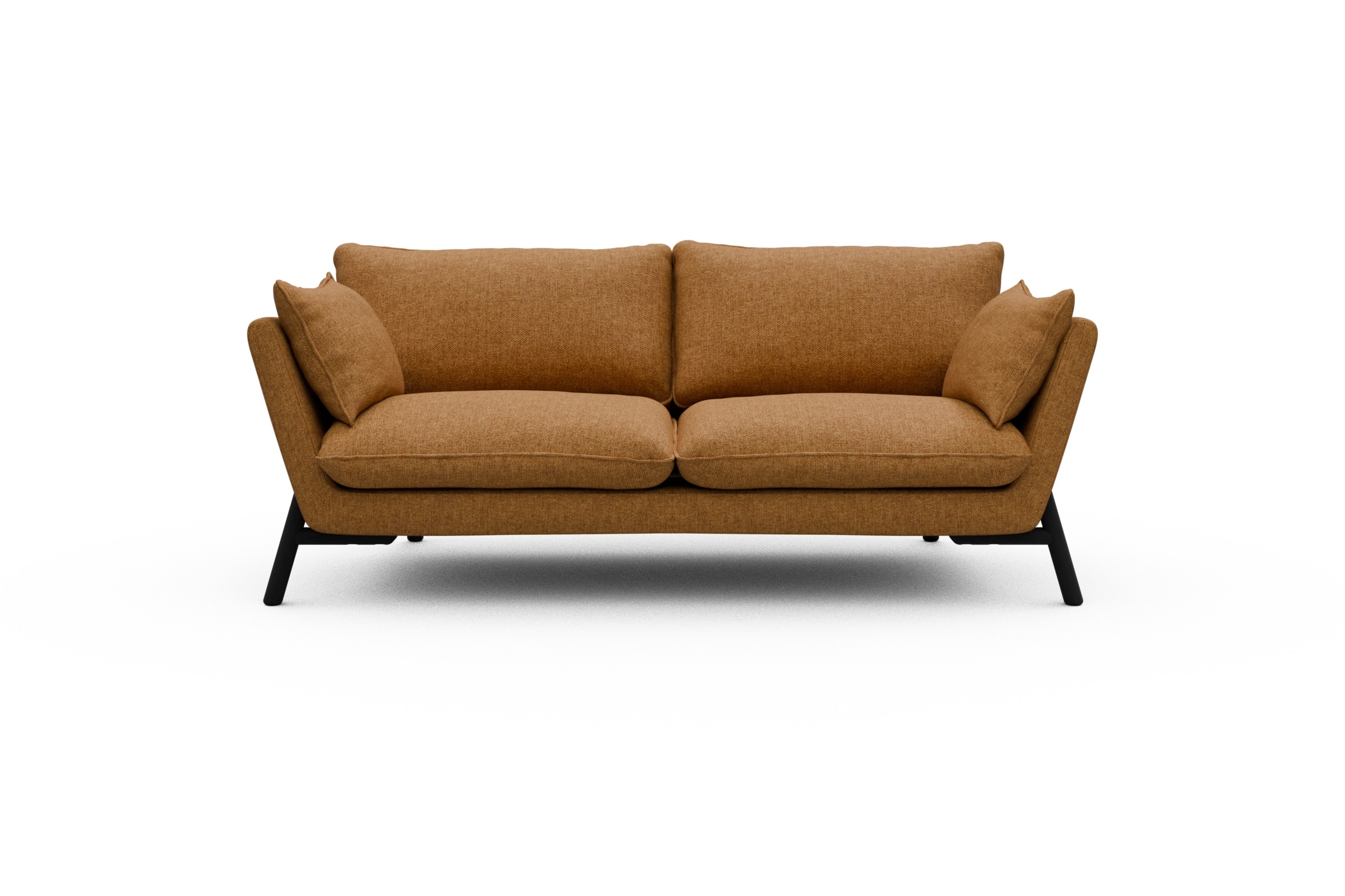 Skandi Home Sofa Emil 2-Sitzer Beinfarbe Eiche Schwarz Sama-Curcama moebelfaktor