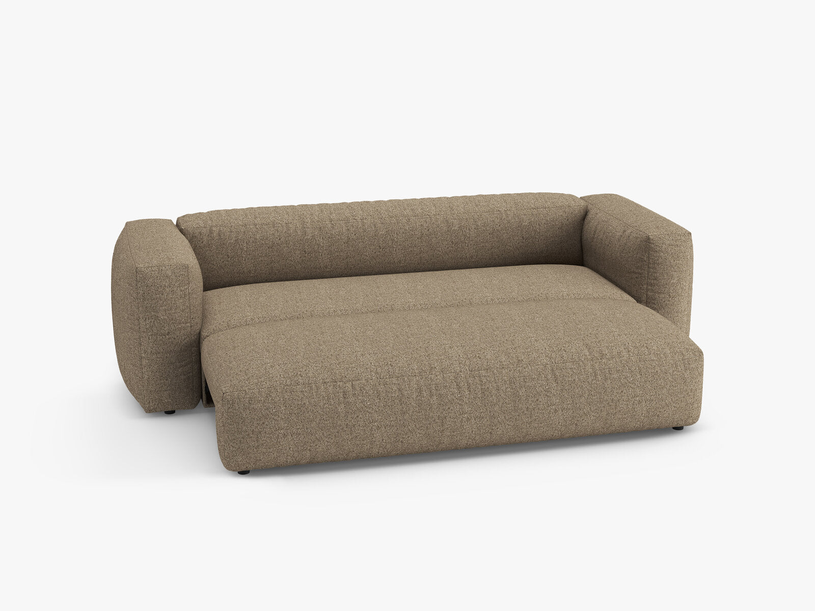 Micadoni Martina Schlafsofa 3-Sitzer Boucle Monet Cappuccino