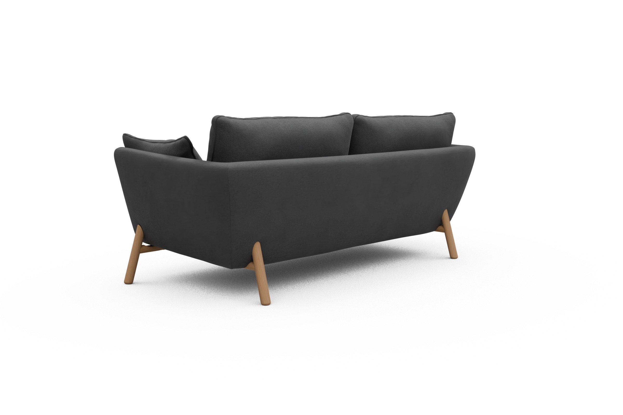 Sofa Emil 2-Sitzer Beinfarbe Eiche Natur Satya-Zinc