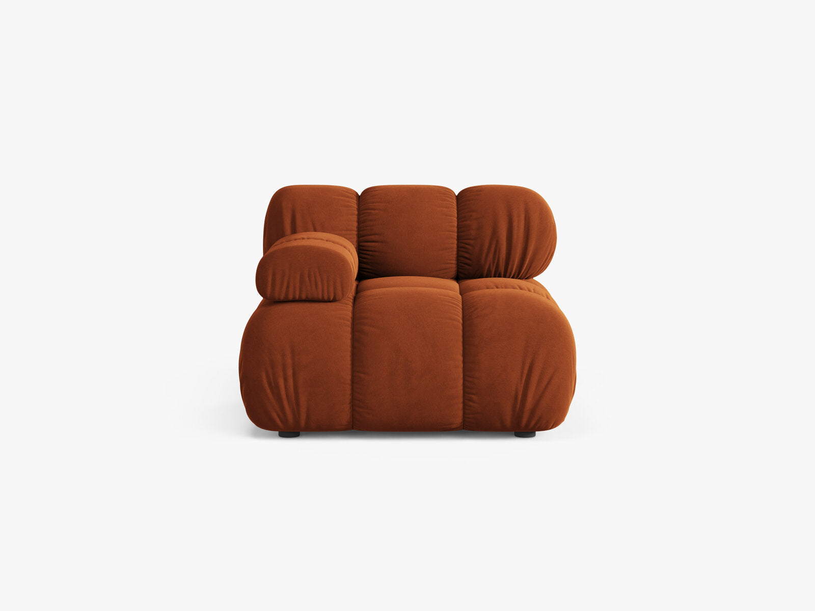 Micadoni Eckmodul Bellis Links Samt Bluvel Terrakotta