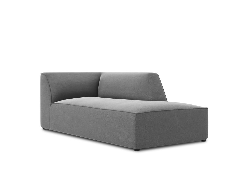 Cosmopolitan Design Chaiselongue Siena Samt Salvador Grau Rechts