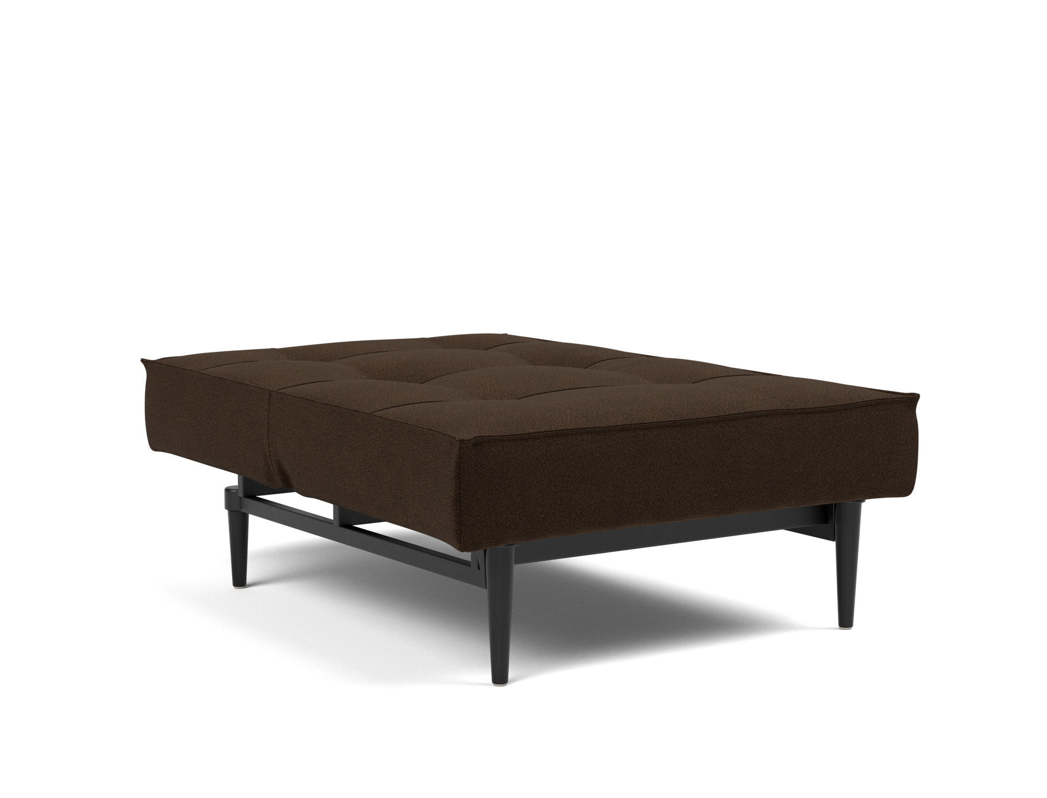 Sessel Splitback Strukturierter Stoff Taura 358-Chocco Beine Styletto Eiche schwarz