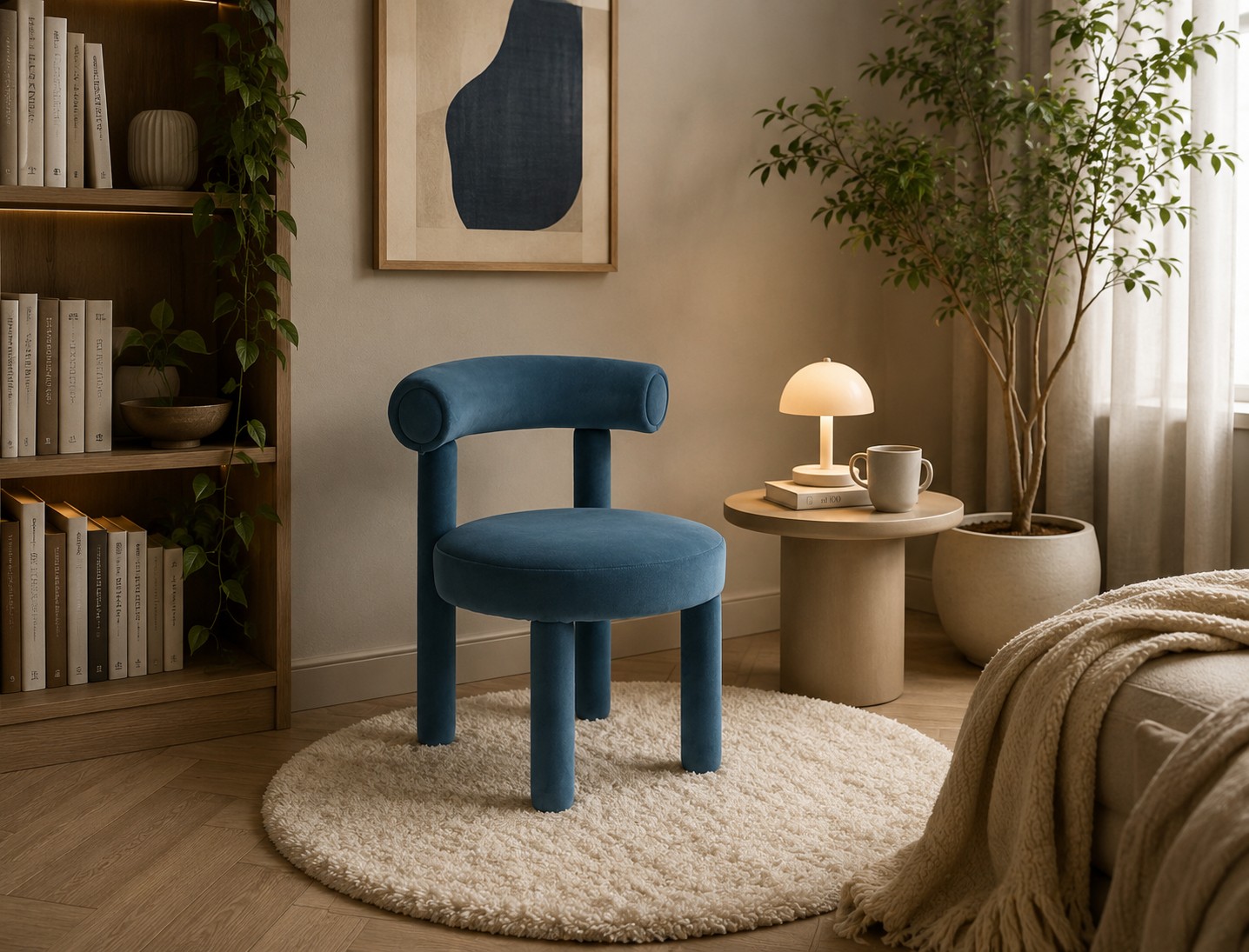 Livin Hill Polsterstuhl Leith 62 × 58 × 80 cm Tiefblau