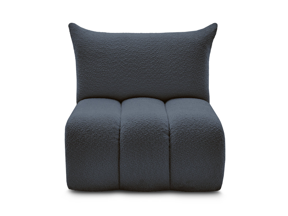 Bobochic Azra Sofamodul 1-Sitzer 90 × 112 cm Bouclé-Stoff Dunkelblau