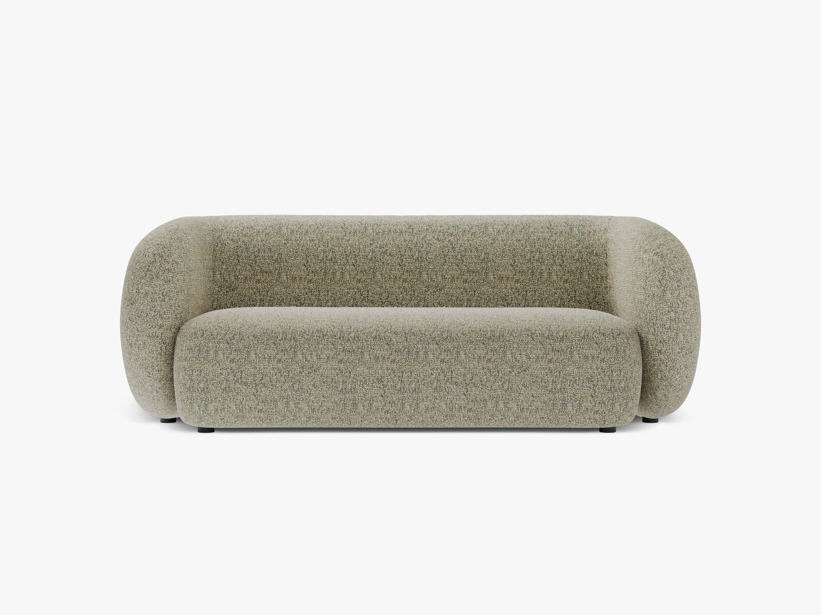 Micadoni Sofa Kate 2-Sitzer Strukturierter Stoff Moßgrün Melange