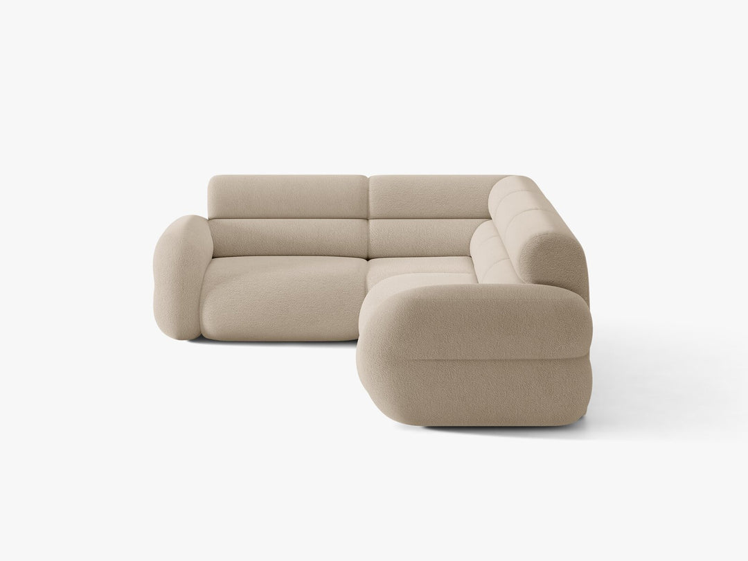Micadoni Neo Ecksofa 5-Sitzer Rechts Boucle Baloo Beige
