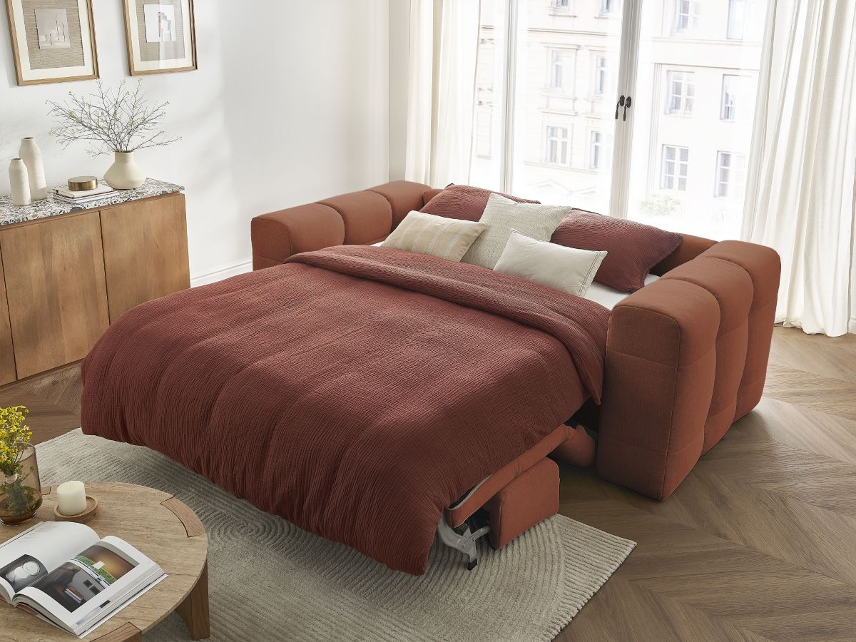 Bobochic Cloud Schlafsofa 3-Sitzer Stoff Orange