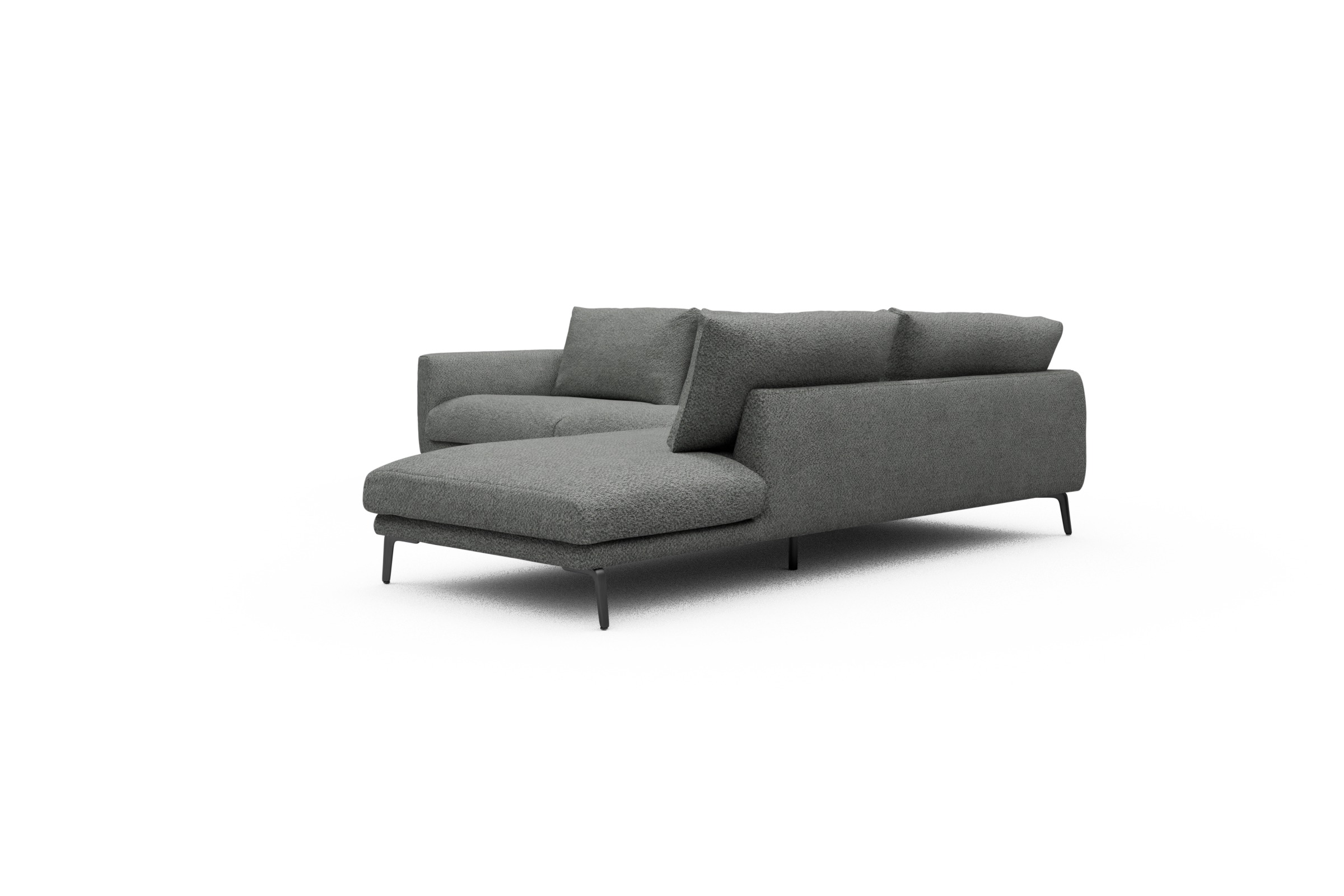 Ecksofa Karl Relax-Ecke rechts mit 2,5-Sitzer Vanora-Warm-Grey