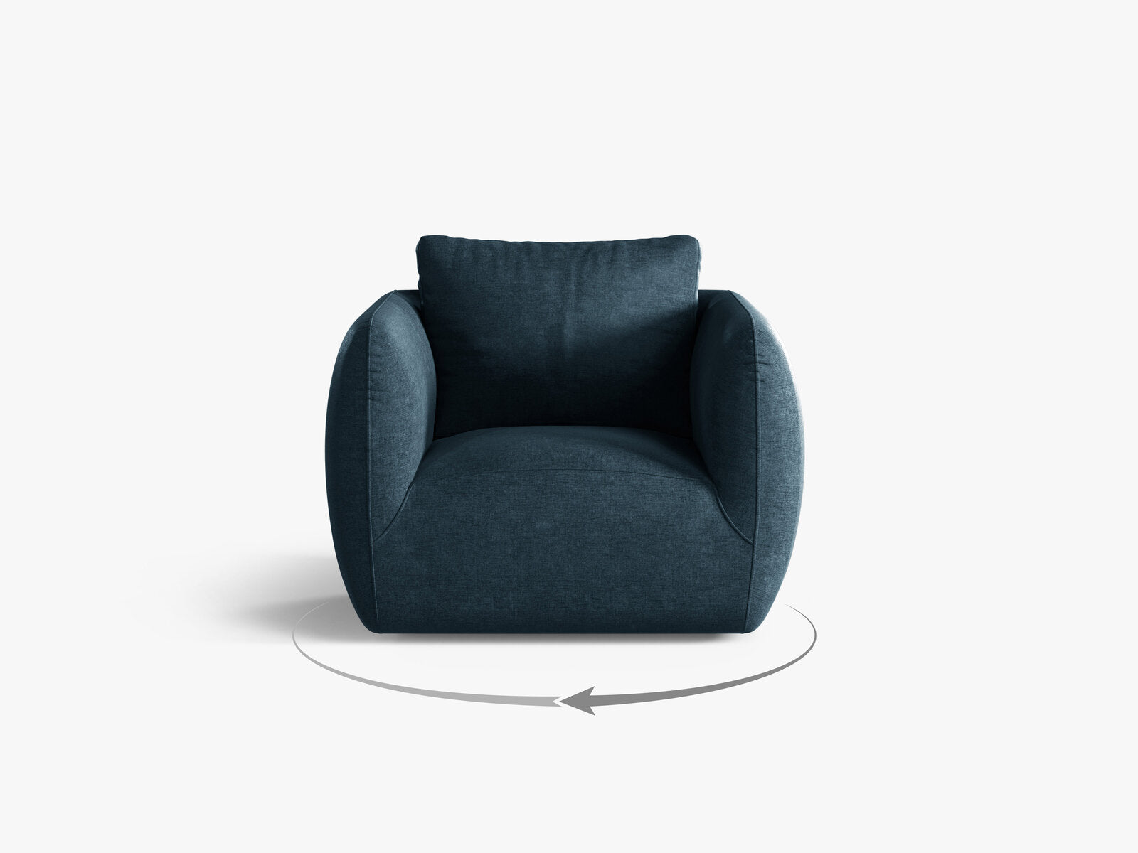 Micadoni Sessel Iga Strukturierter Stoff Wind Marineblau