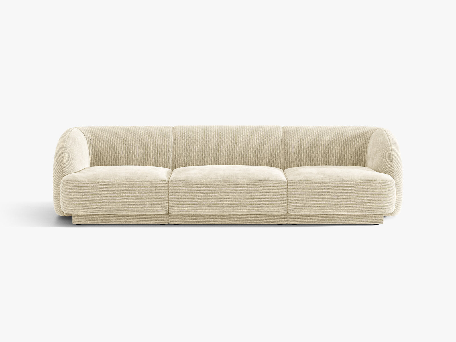 Micadoni Sofa Miley 3-Sitzer Chenille Haga Helles Beige