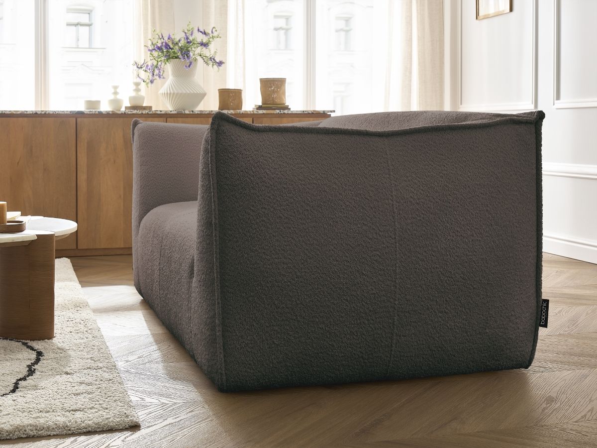 Bobochic Giorgia Sofa 2-Sitzer Bouclé-Stoff Braun