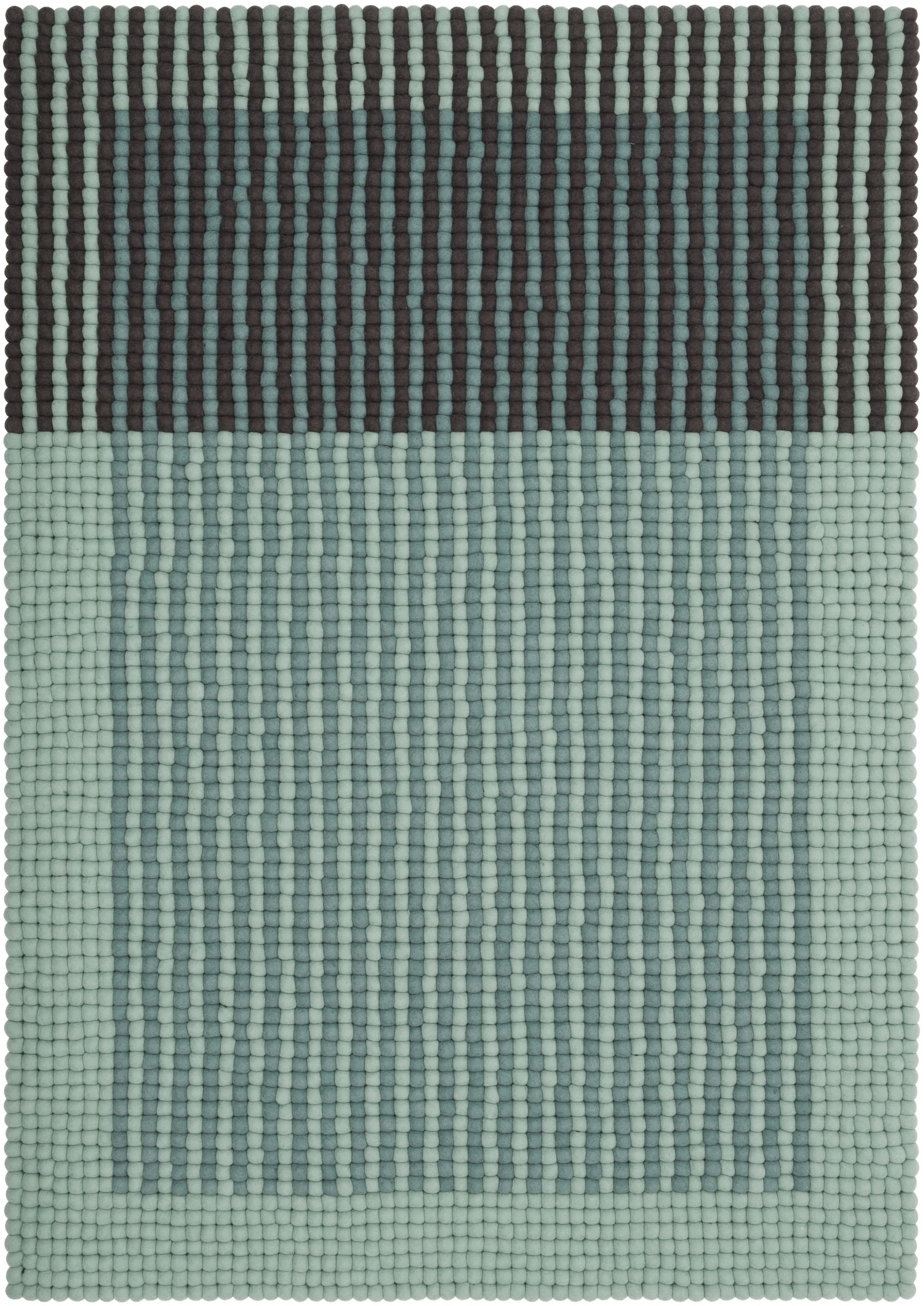 myfelt Yukon Filzkugelteppich Blau