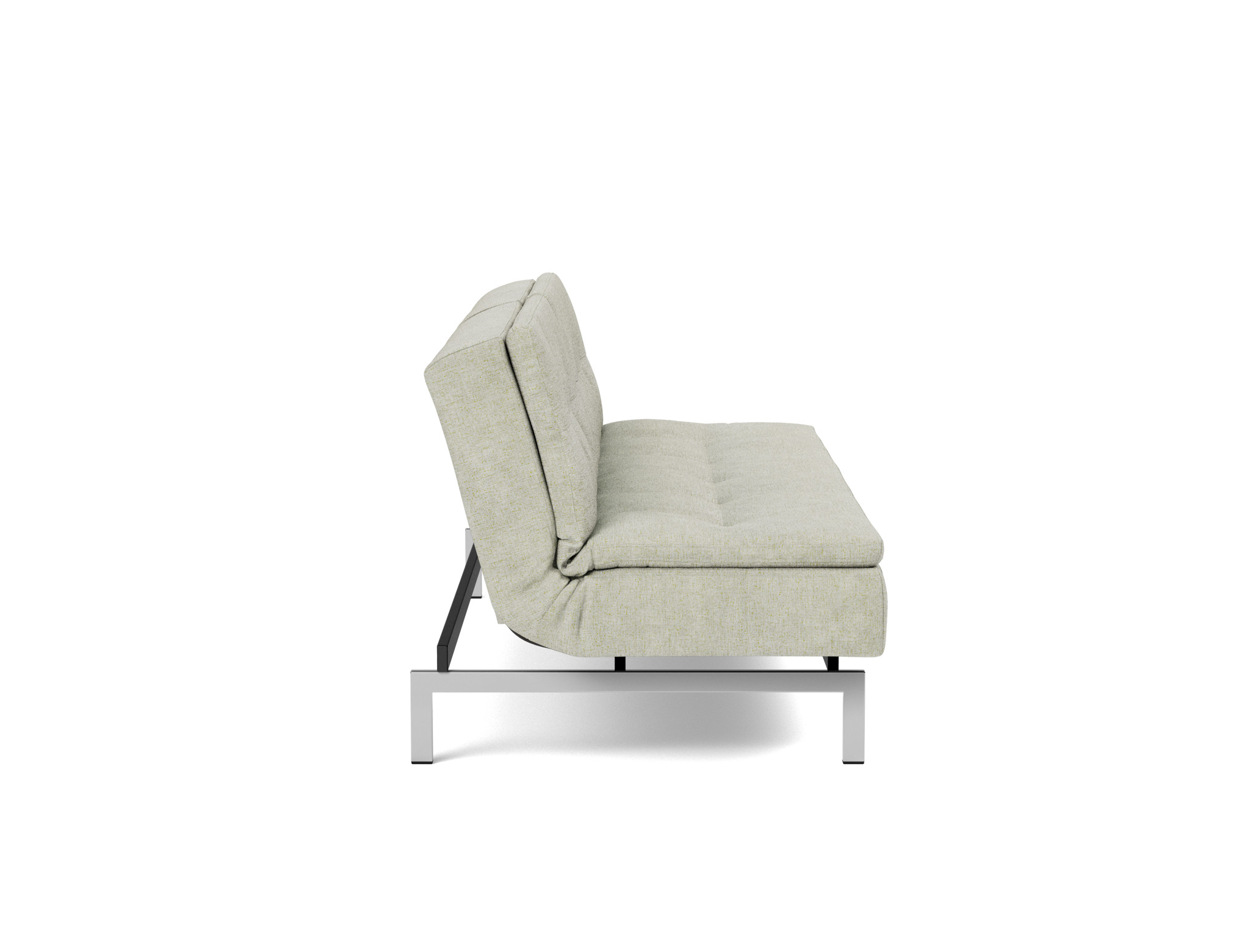 Schlafsofa Dublexo Flachgewebe Avella 280-Sand Beine Chrom