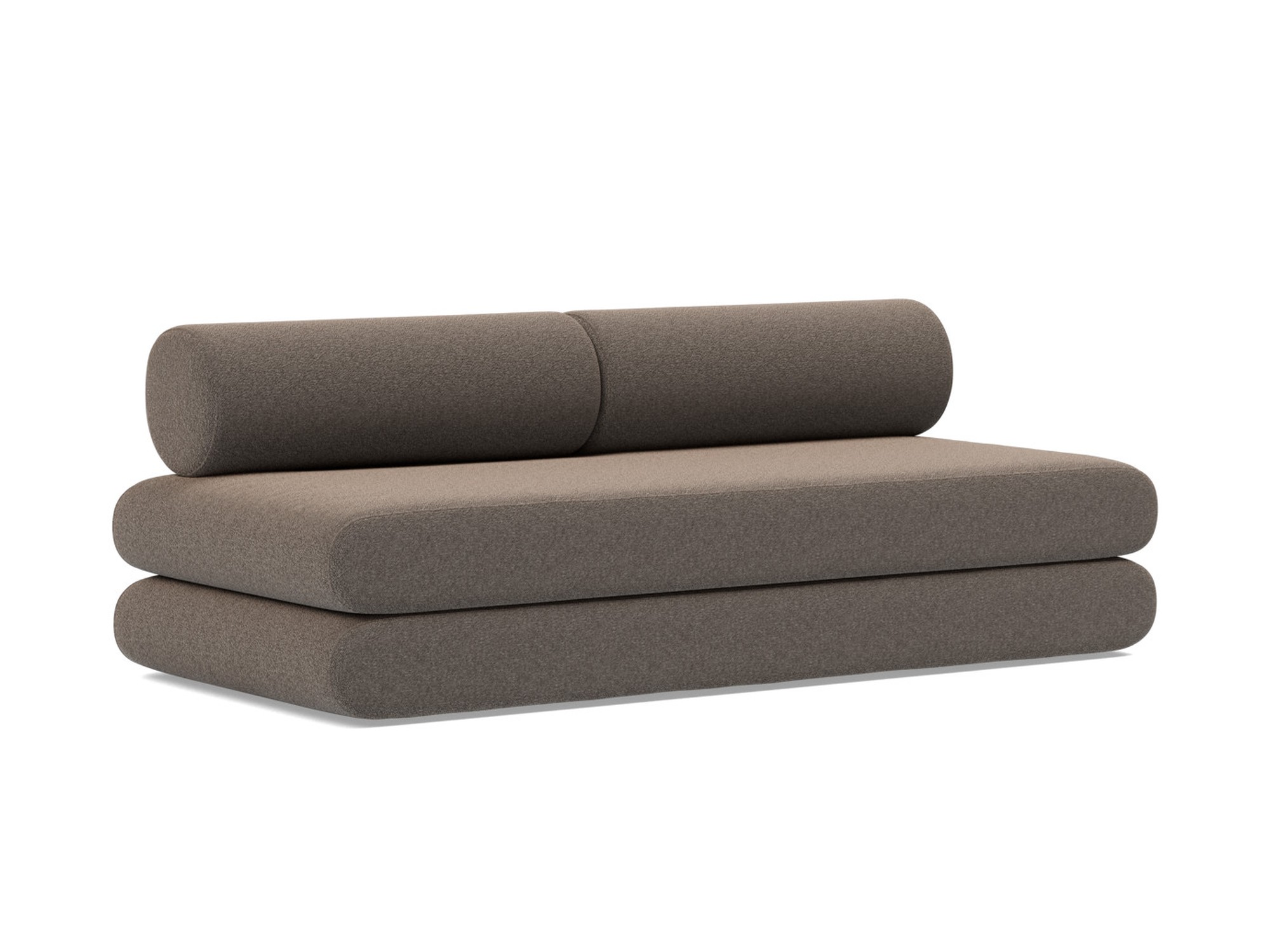 Tagesbett Circlus mit Rückenrollen Boucle Skandi 530-Taupe