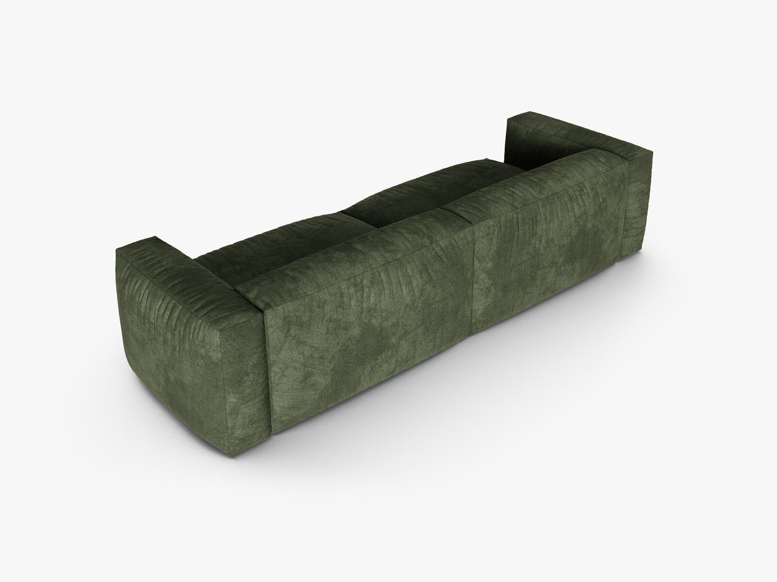 Micadoni Sofa Martina 4-Sitzer 90cm Sitztiefe Samt Vogue Grün