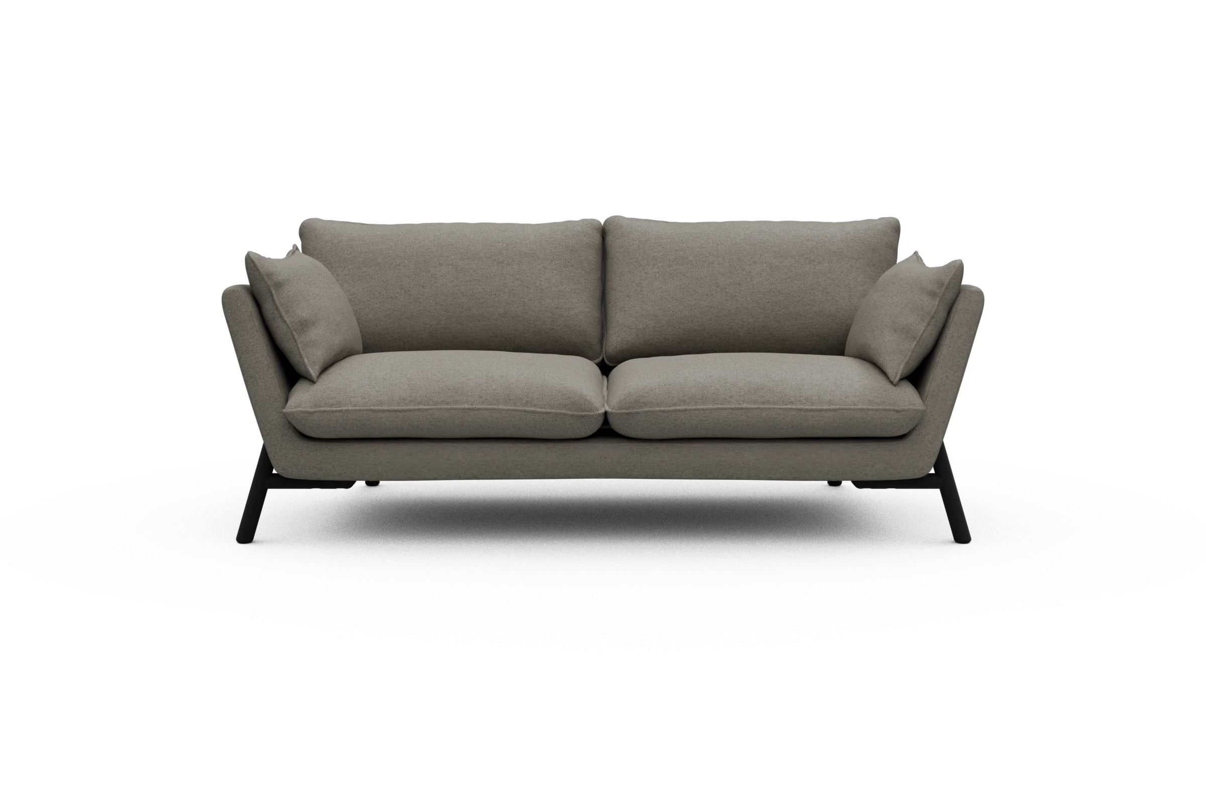 Skandi Home Sofa Emil 2-Sitzer Beinfarbe Eiche Schwarz Denari-Warm-Grey moebelfaktor