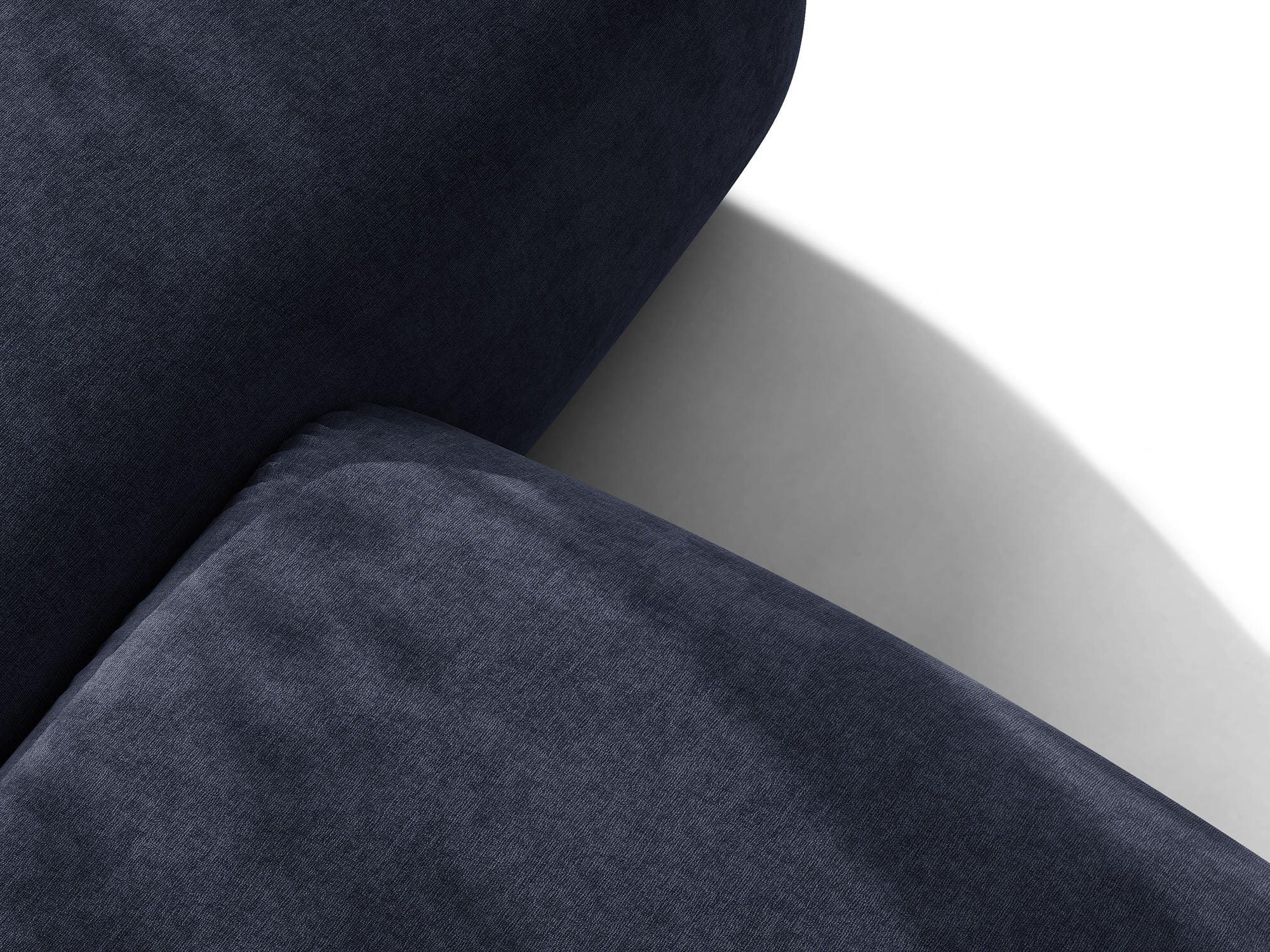 Micadoni Ophelia Sofa 4-Sitzer Strukturierter Stoff Liberty Marineblau