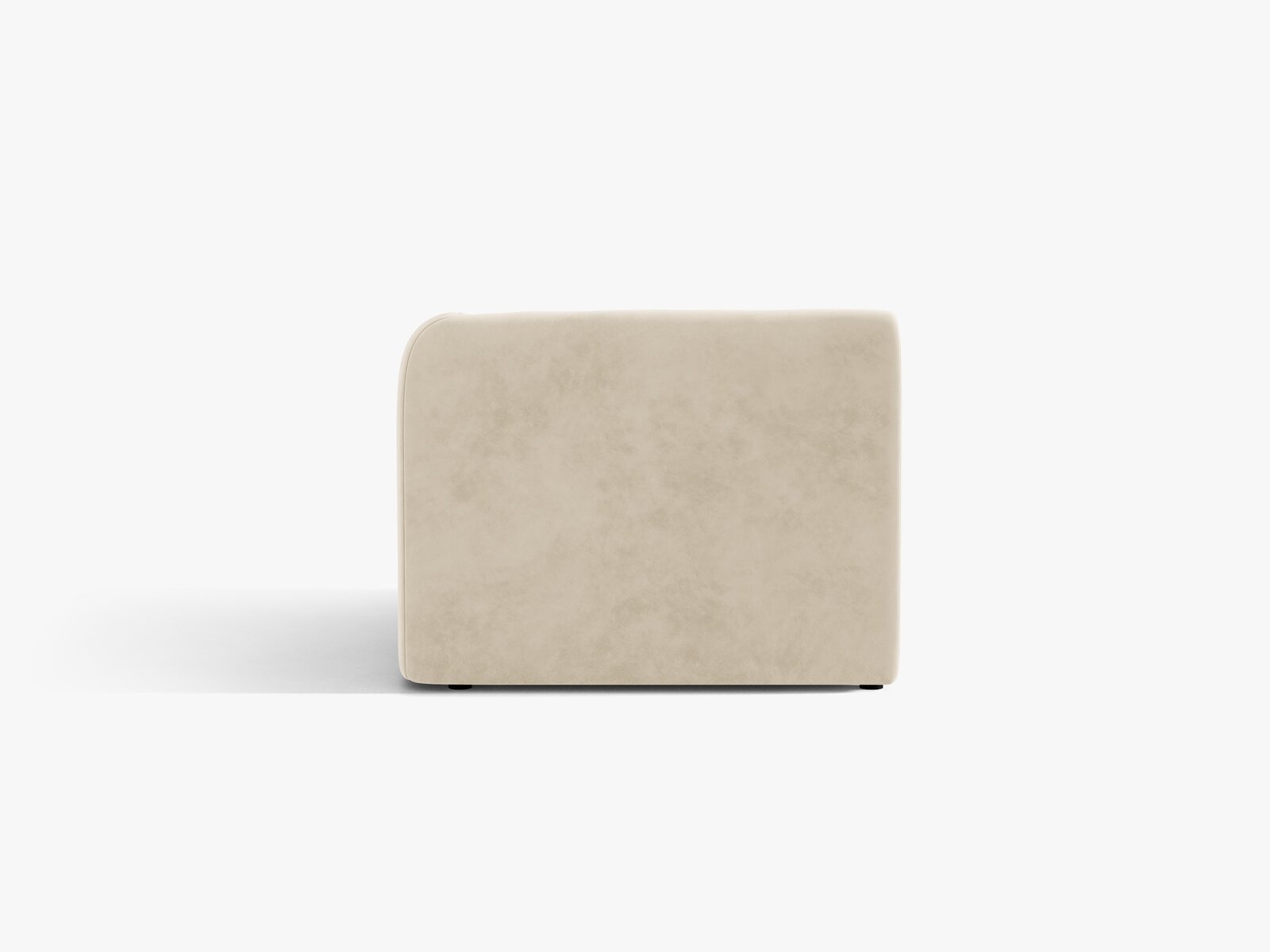 Micadoni Eckmodul Miley 1-Sitzer Samt Venus Helles Beige Rechts