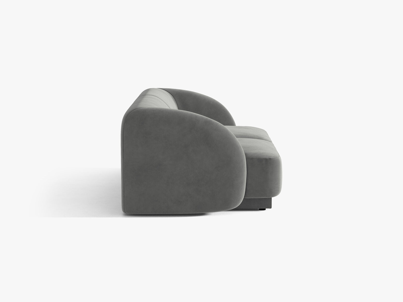 Micadoni Sofa Miley 2-Sitzer Samt Venus Hellgrau